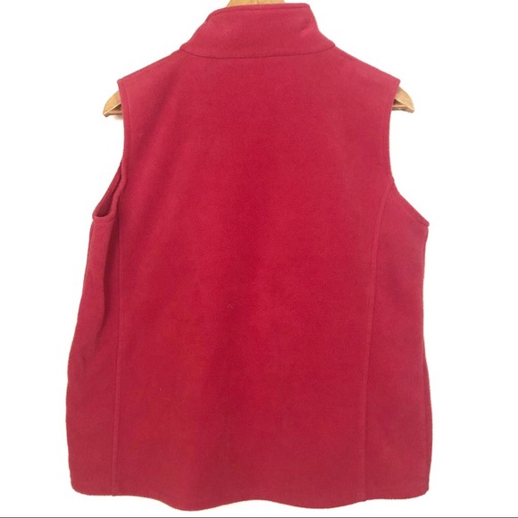 Woolrich Raspberry Pink Full Zip Fleece Sweater Vest Women's Size Medium - Picture 5 of 6